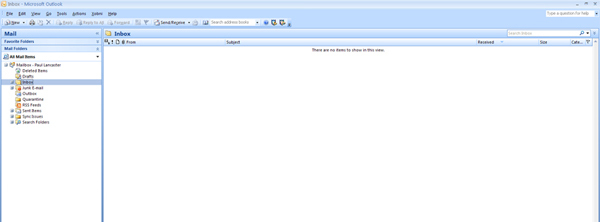 What an empty Email Inbox looks like on No Email Day
