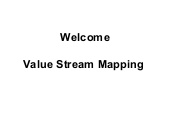 Value stream mapping training
